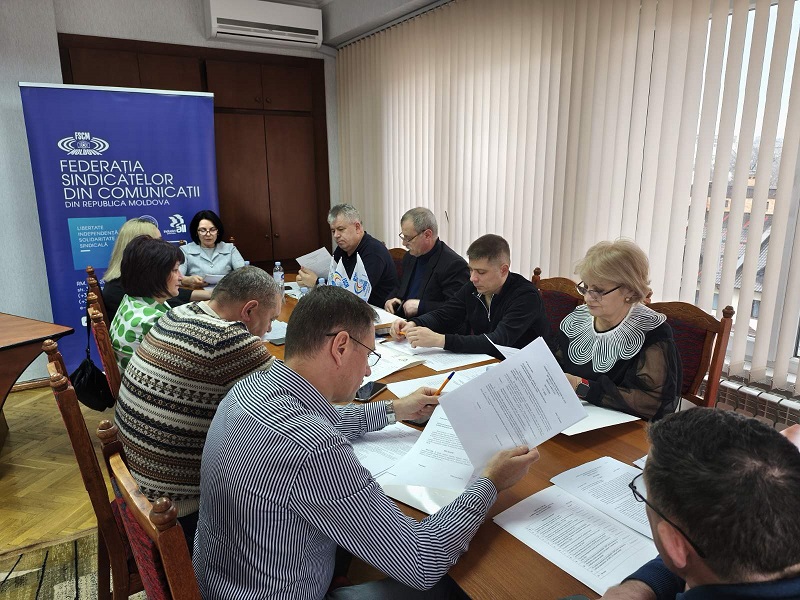 Membrii Biroului Executiv al Federației Sindicatelor din Comunicații din Moldova s-au reunit în ședință ordinară