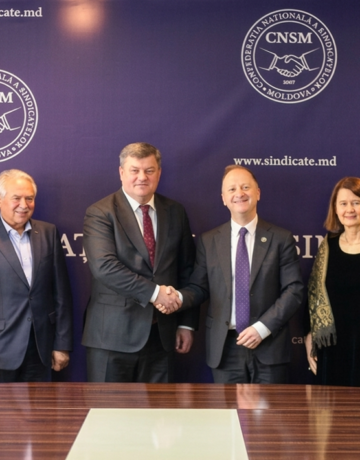 Conducerea CNSM s-a întâlnit cu directorii regionali ai Organizației Internaționale a Muncii