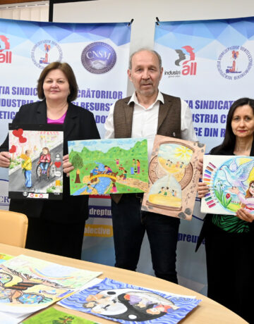 Copiii membrilor de sindicat din cadrul FSCRE au promovat prin artă valorile cooperării și solidarității