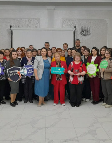 La Edineț, sindicaliștii au discutat despre consolidarea organizațiilor sindicale și atragerea de noi membri