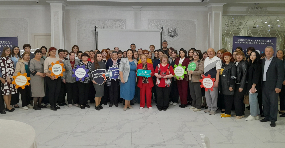 La Edineț, sindicaliștii au discutat despre consolidarea organizațiilor sindicale și atragerea de noi membri