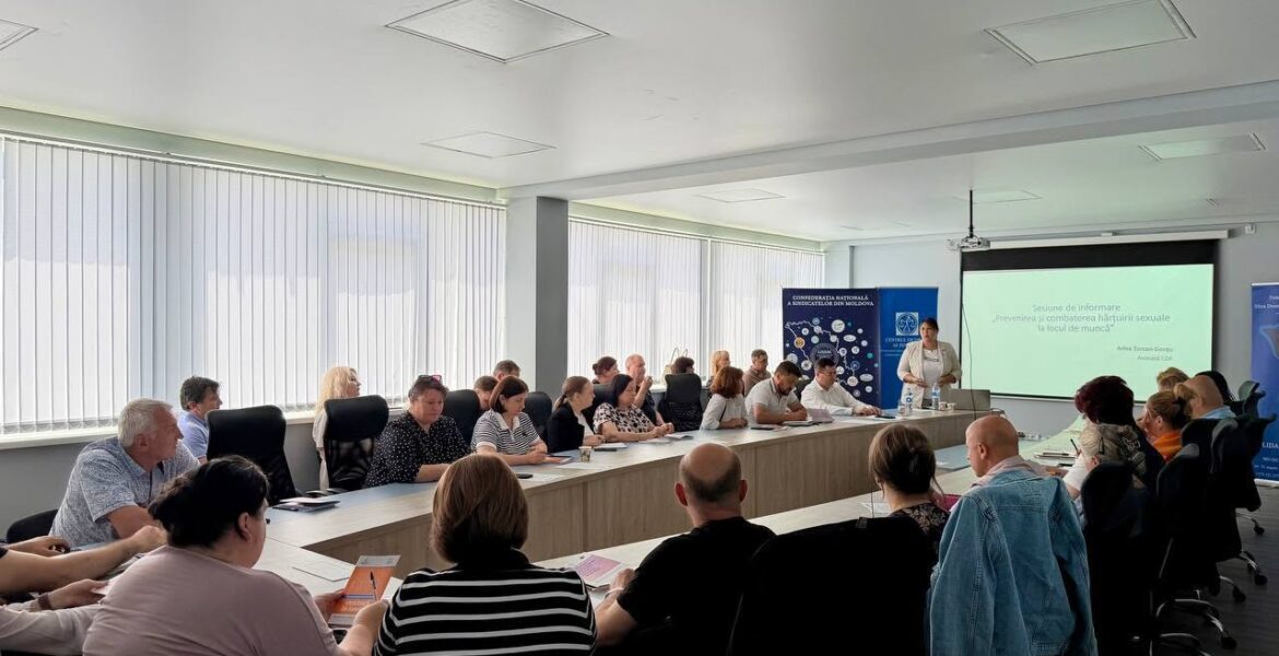 Sesiune de informare privind prevenirea și combaterea hărțuirii sexuale la locul de muncă, organizată la Regia Transport Electric din Chișinău