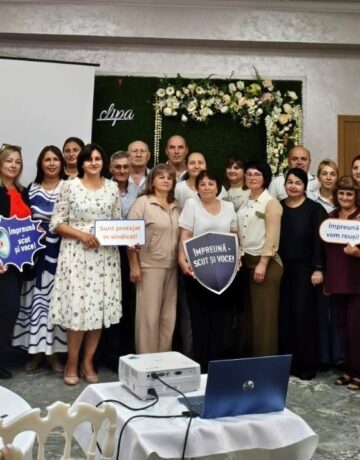 Campania „Împreună – scut și voce!” ajunge la Florești: accent pe recrutarea sindicală și aplicarea noilor tehnologii în activitatea sindicală