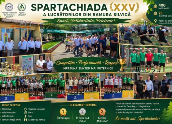 Spartachiada Jubiliară XXV a lucrătorilor din ramura silvică – o sărbătoare a solidarității, performanței și spiritului de echipă